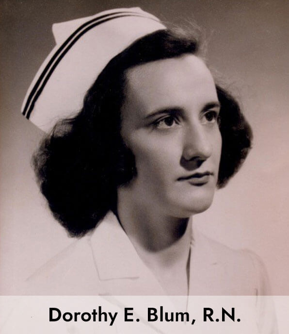 antique nursing portrait of Dorothy Blum